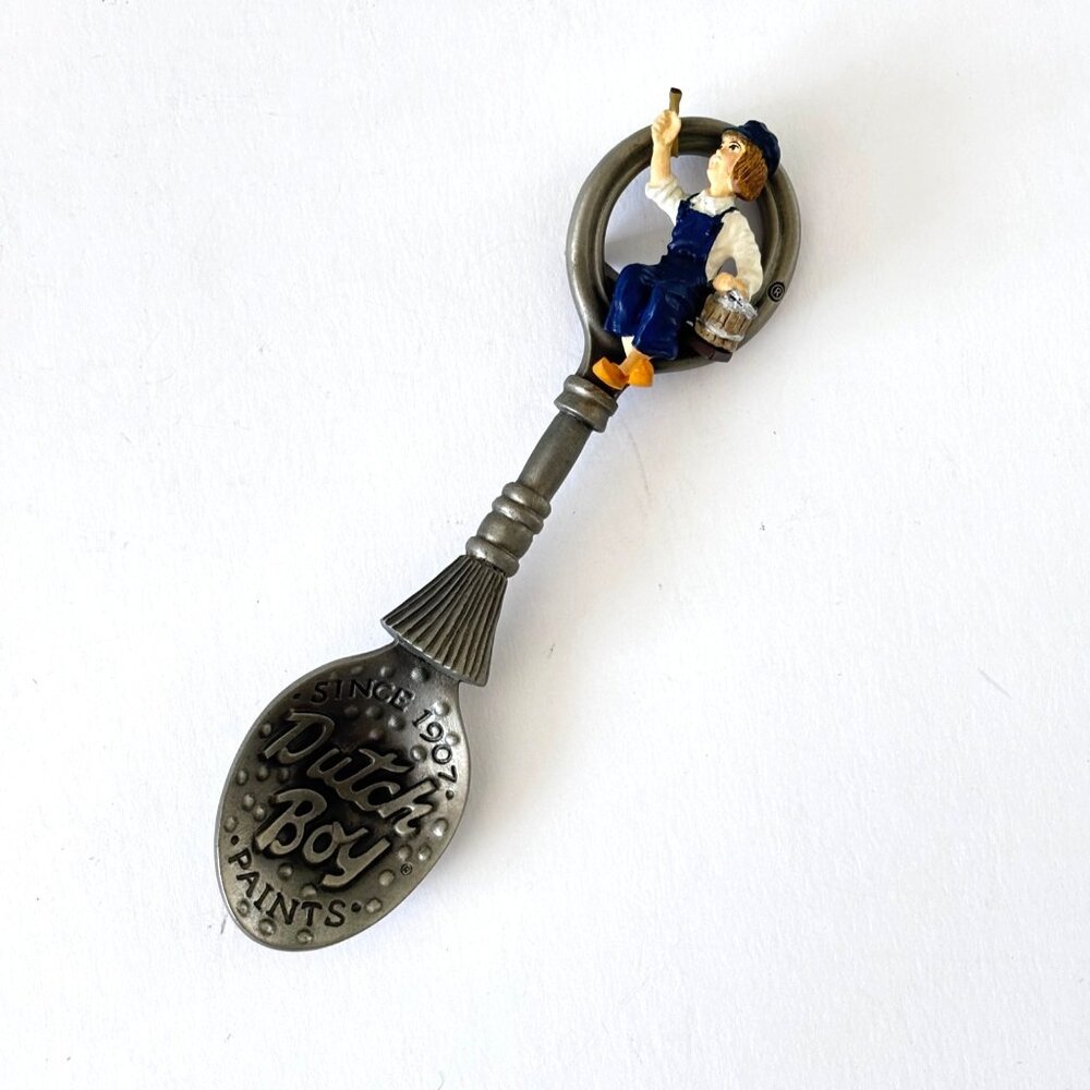 Franklin Mint‎ Country Store Pewter Spoon DUTCH BOY Vintage Figurine
